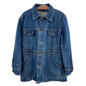 Levis‎ Mens Size XL Denim 70s Bush Jacket Chore Coat Orange Tab VTG